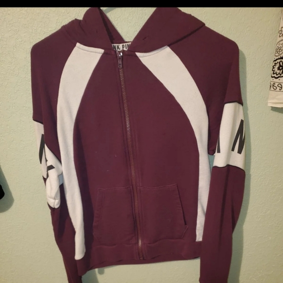 PINK zip up sweater